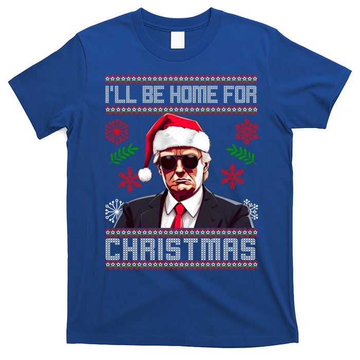 ILl Be Home For Christmas Trump Santa Claus Ugly Great Gift T-Shirt