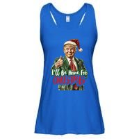 ILl Be Home For Christmas Santa Trump Xmas Pajamas Funny Gift Ladies Essential Flowy Tank