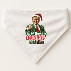 ILl Be Home For Christmas Santa Trump Xmas Pajamas Funny Gift USA-Made Doggie Bandana