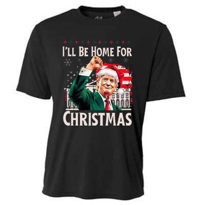 ILl Be Home For Christmas Santa Trump Xmas Pajamas Funny Cooling Performance Crew T-Shirt