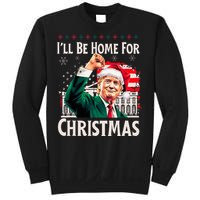 ILl Be Home For Christmas Santa Trump Xmas Pajamas Funny Sweatshirt