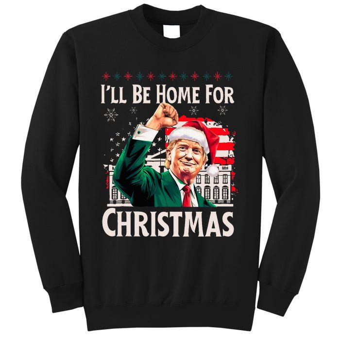 ILl Be Home For Christmas Santa Trump Xmas Pajamas Funny Sweatshirt