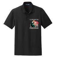 ILl Be Home For Christmas Santa Trump Xmas Pajamas Funny Dry Zone Grid Polo