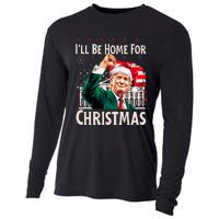 ILl Be Home For Christmas Santa Trump Xmas Pajamas Funny Cooling Performance Long Sleeve Crew