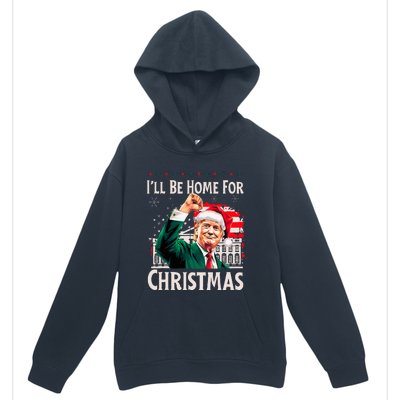 ILl Be Home For Christmas Santa Trump Xmas Pajamas Funny Urban Pullover Hoodie