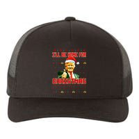 ILl Be Home For Christmas Funny Santa Claus Trump 2024 Yupoong Adult 5-Panel Trucker Hat