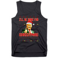 ILl Be Home For Christmas Funny Santa Claus Trump 2024 Tank Top