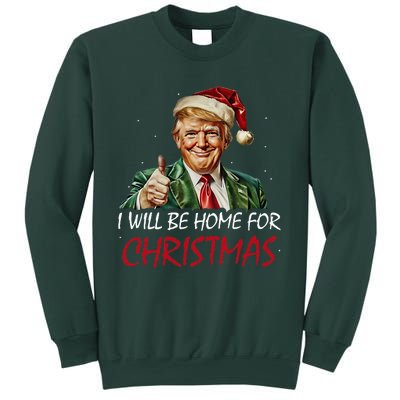 ILl Be Home For Christmas Funny Santa Trump Xmas Pajamas Sweatshirt