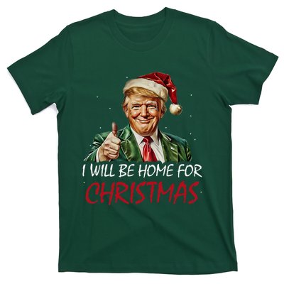 ILl Be Home For Christmas Funny Santa Trump Xmas Pajamas T-Shirt