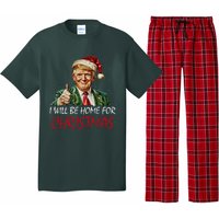 ILl Be Home For Christmas Funny Santa Trump Xmas Pajamas Pajama Set