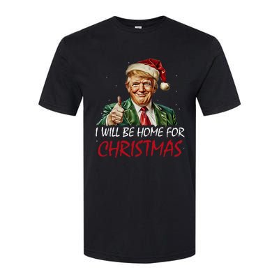 ILl Be Home For Christmas Funny Santa Trump Xmas Pajamas Softstyle CVC T-Shirt