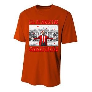 ILl Be Home For Christmas Santa Funny Trump Xmas Pajamas Performance Sprint T-Shirt