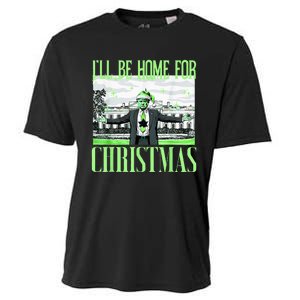 ILl Be Home For Christmas Funny Santa Claus Trump 2024 Cooling Performance Crew T-Shirt