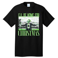 ILl Be Home For Christmas Funny Santa Claus Trump 2024 Tall T-Shirt