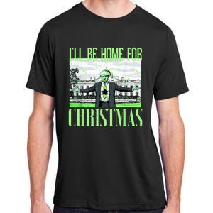 ILl Be Home For Christmas Funny Santa Claus Trump 2024 Adult ChromaSoft Performance T-Shirt