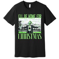 ILl Be Home For Christmas Funny Santa Claus Trump 2024 Premium T-Shirt