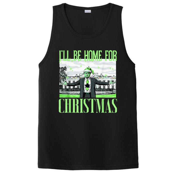 ILl Be Home For Christmas Funny Santa Claus Trump 2024 PosiCharge Competitor Tank