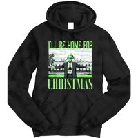 ILl Be Home For Christmas Funny Santa Claus Trump 2024 Tie Dye Hoodie