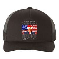 ILl Be Home For Christmas Trump For President American Flag Yupoong Adult 5-Panel Trucker Hat