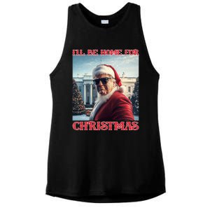 ILl Be Home For Christmas Trump Santa Selfie White House Ladies PosiCharge Tri-Blend Wicking Tank