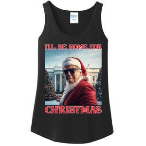 ILl Be Home For Christmas Trump Santa Selfie White House Ladies Essential Tank