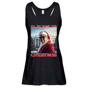 ILl Be Home For Christmas Trump Santa Selfie White House Ladies Essential Flowy Tank