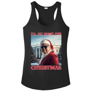 ILl Be Home For Christmas Trump Santa Selfie White House Ladies PosiCharge Competitor Racerback Tank