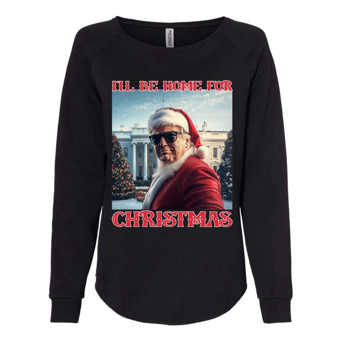 ILl Be Home For Christmas Trump Santa Selfie White House Womens California Wash Sweatshirt