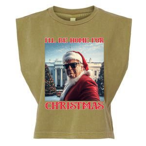 ILl Be Home For Christmas Trump Santa Selfie White House Garment-Dyed Women's Muscle Tee