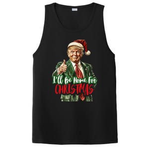 ILl Be Home For Christmas Santa Trump Xmas Pajamas PosiCharge Competitor Tank