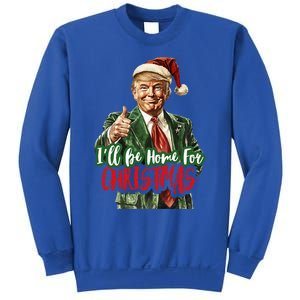 ILl Be Home For Christmas Santa Trump Xmas Pajamas Sweatshirt