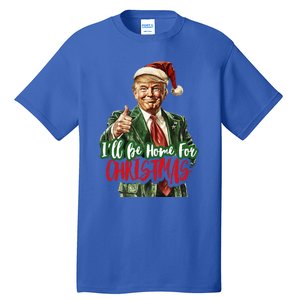 ILl Be Home For Christmas Santa Trump Xmas Pajamas Tall T-Shirt