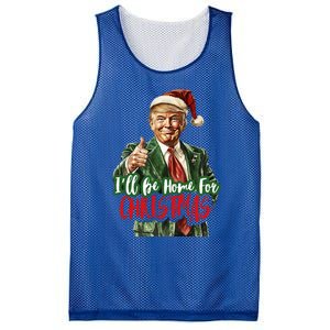 ILl Be Home For Christmas Santa Trump Xmas Pajamas Mesh Reversible Basketball Jersey Tank