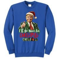 ILl Be Home For Christmas Santa Trump Xmas Pajamas Tall Sweatshirt