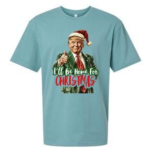 ILl Be Home For Christmas Santa Trump Xmas Pajamas Sueded Cloud Jersey T-Shirt