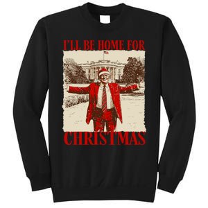 Ill Be Home For Christmas Santa Funny Trump Xmas Pajamas Sweatshirt