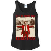 Ill Be Home For Christmas Santa Funny Trump Xmas Pajamas Ladies Essential Tank