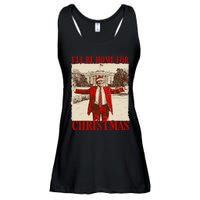 Ill Be Home For Christmas Santa Funny Trump Xmas Pajamas Ladies Essential Flowy Tank