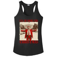 Ill Be Home For Christmas Santa Funny Trump Xmas Pajamas Ladies PosiCharge Competitor Racerback Tank