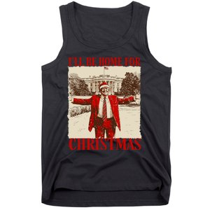 Ill Be Home For Christmas Santa Funny Trump Xmas Pajamas Tank Top