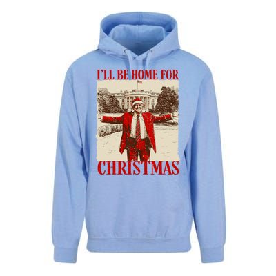 Ill Be Home For Christmas Santa Funny Trump Xmas Pajamas Unisex Surf Hoodie