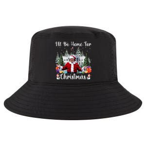 ILl Be Home For Christmas Funny Santa Claus Trump 2024 Cool Comfort Performance Bucket Hat