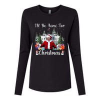 ILl Be Home For Christmas Funny Santa Claus Trump 2024 Womens Cotton Relaxed Long Sleeve T-Shirt