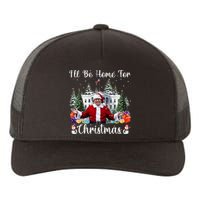 ILl Be Home For Christmas Funny Santa Claus Trump 2024 Yupoong Adult 5-Panel Trucker Hat