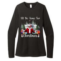 ILl Be Home For Christmas Funny Santa Claus Trump 2024 Womens CVC Long Sleeve Shirt