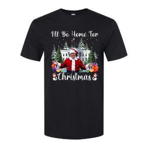 ILl Be Home For Christmas Funny Santa Claus Trump 2024 Softstyle CVC T-Shirt