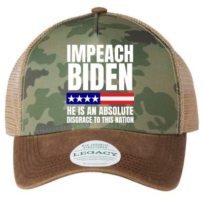 Impeach Biden He Is An Absolute Disgrace To This Nation Political Gift Legacy Tie Dye Trucker Hat