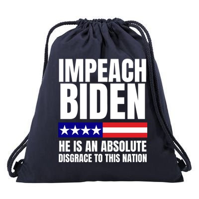 Impeach Biden He Is An Absolute Disgrace To This Nation Political Gift Drawstring Bag
