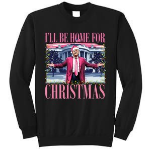 ILl Be Home For Christmas Santa Funny Trump Xmas Pajamas Sweatshirt