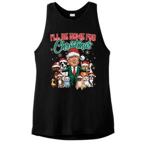 ILl Be Home For Christmas Funny Santa Claus Trump 2024 Ladies PosiCharge Tri-Blend Wicking Tank